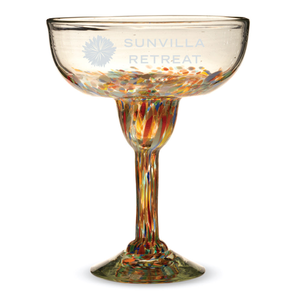 Segunda Vida Artistico Recycled Margarita Glasses, Set of 2