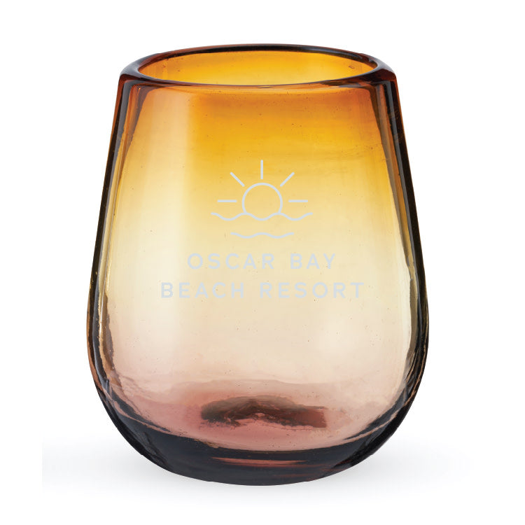 Segunda Vida El Ocaso Recycled Stemless Wine Glasses, Set of 2