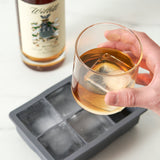 Glacier Whiskey Ice Cube Tray with Lid in Grey