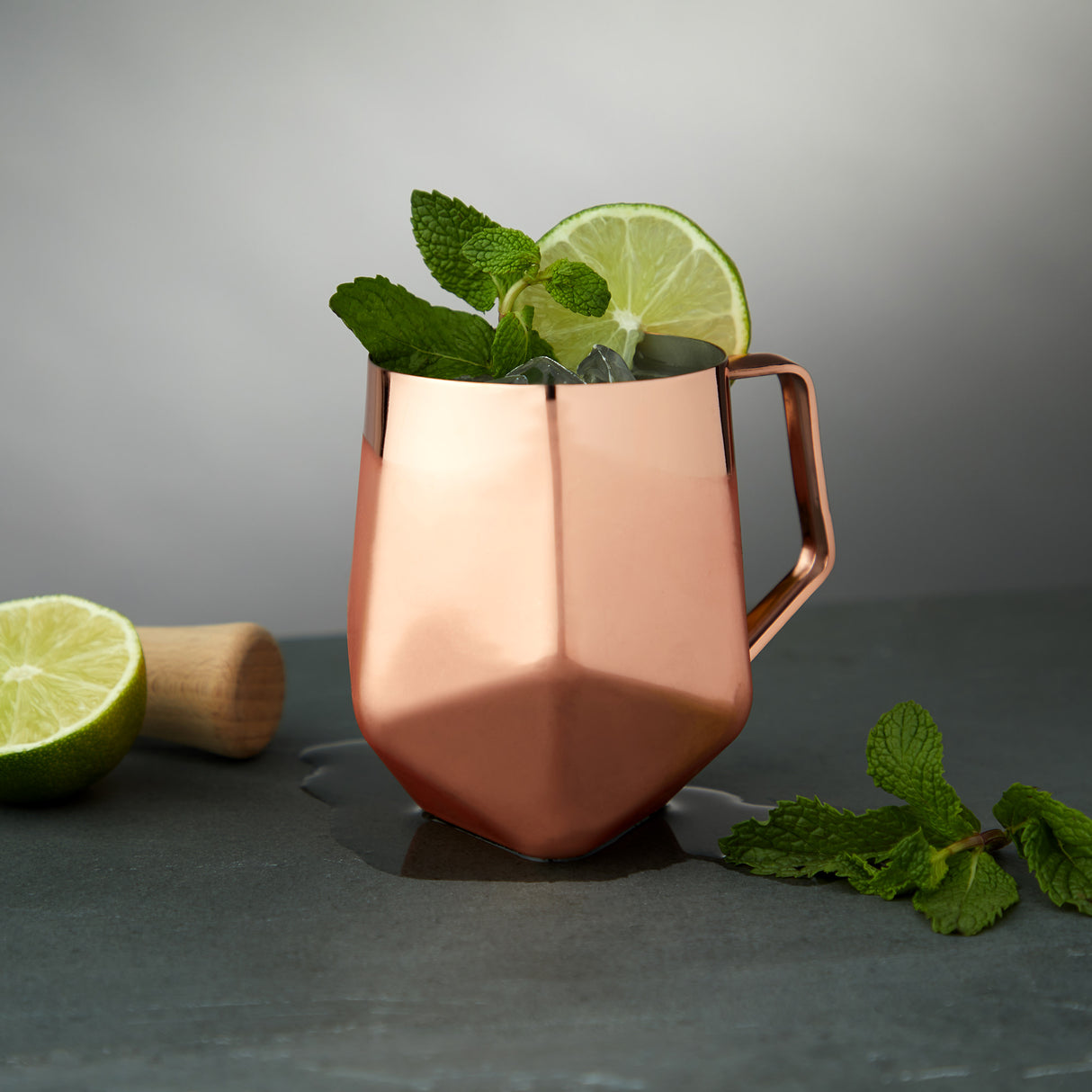 Seneca Faceted Moscow Mule Mug in Copper