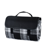 Dine Picnic Blanket in Black Plaid