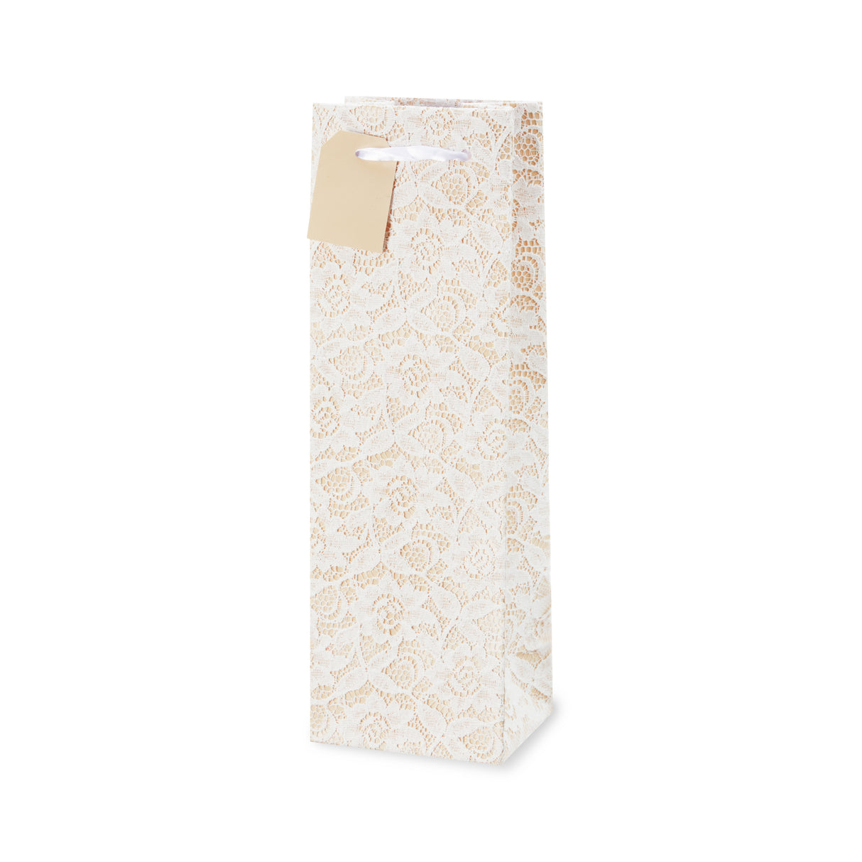 Lace Applique Single Bottle Wine Bag