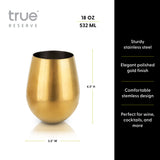 Stemless Wine Tumbler in Gold