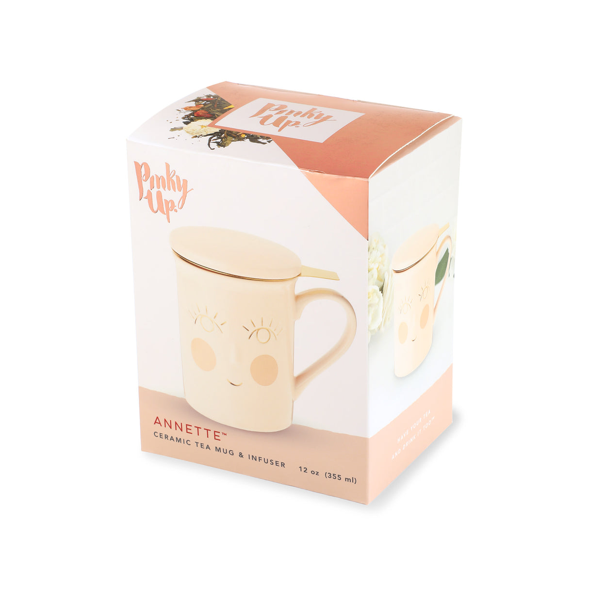 Annette Hello Beautiful Ceramic Tea Infuser Mug