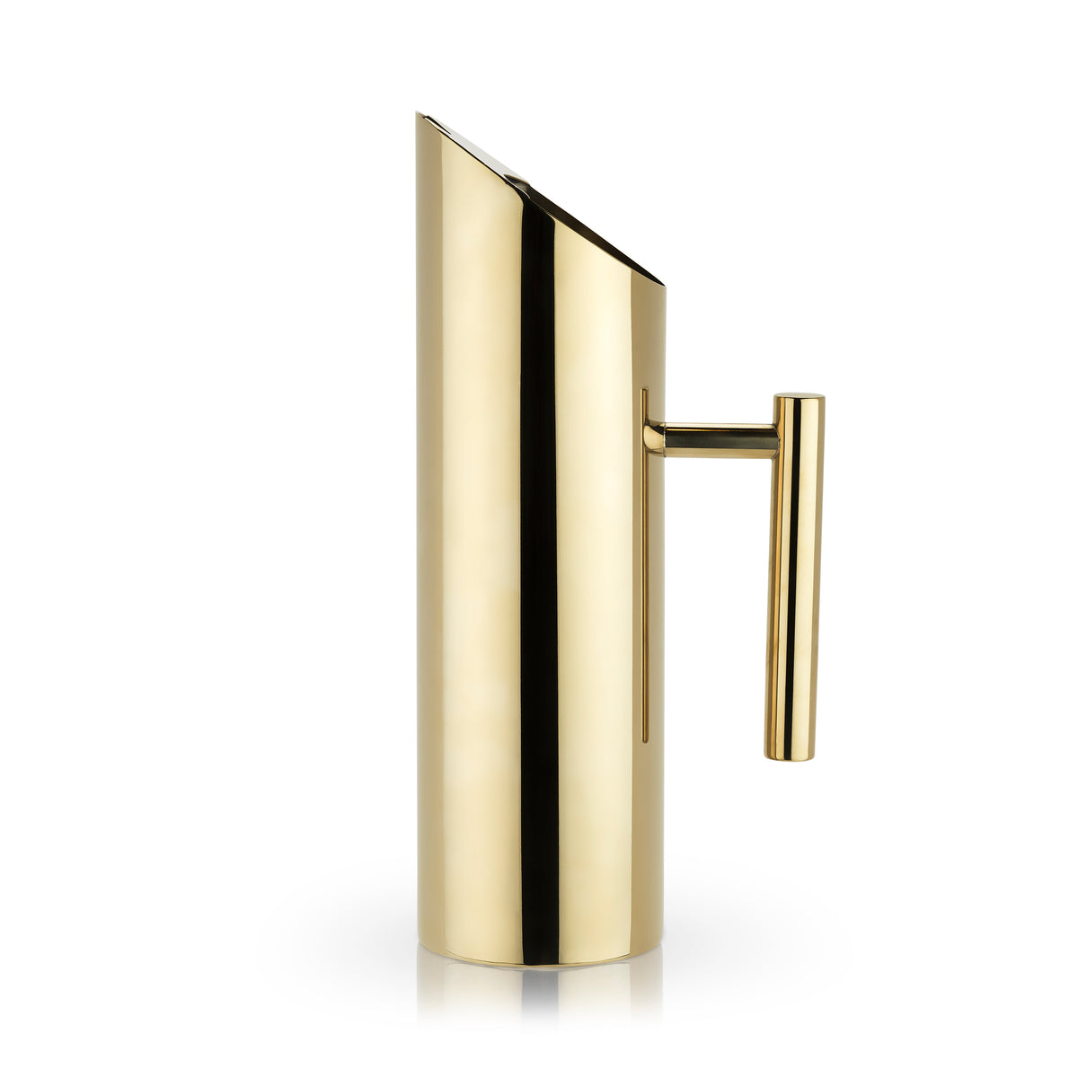 Viski Modern Stainless Steel Pitcher, Gold Plated Metal Carafe, Durable ...