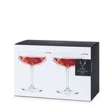 Seneca Crystal Faceted Coupes, Set of 2