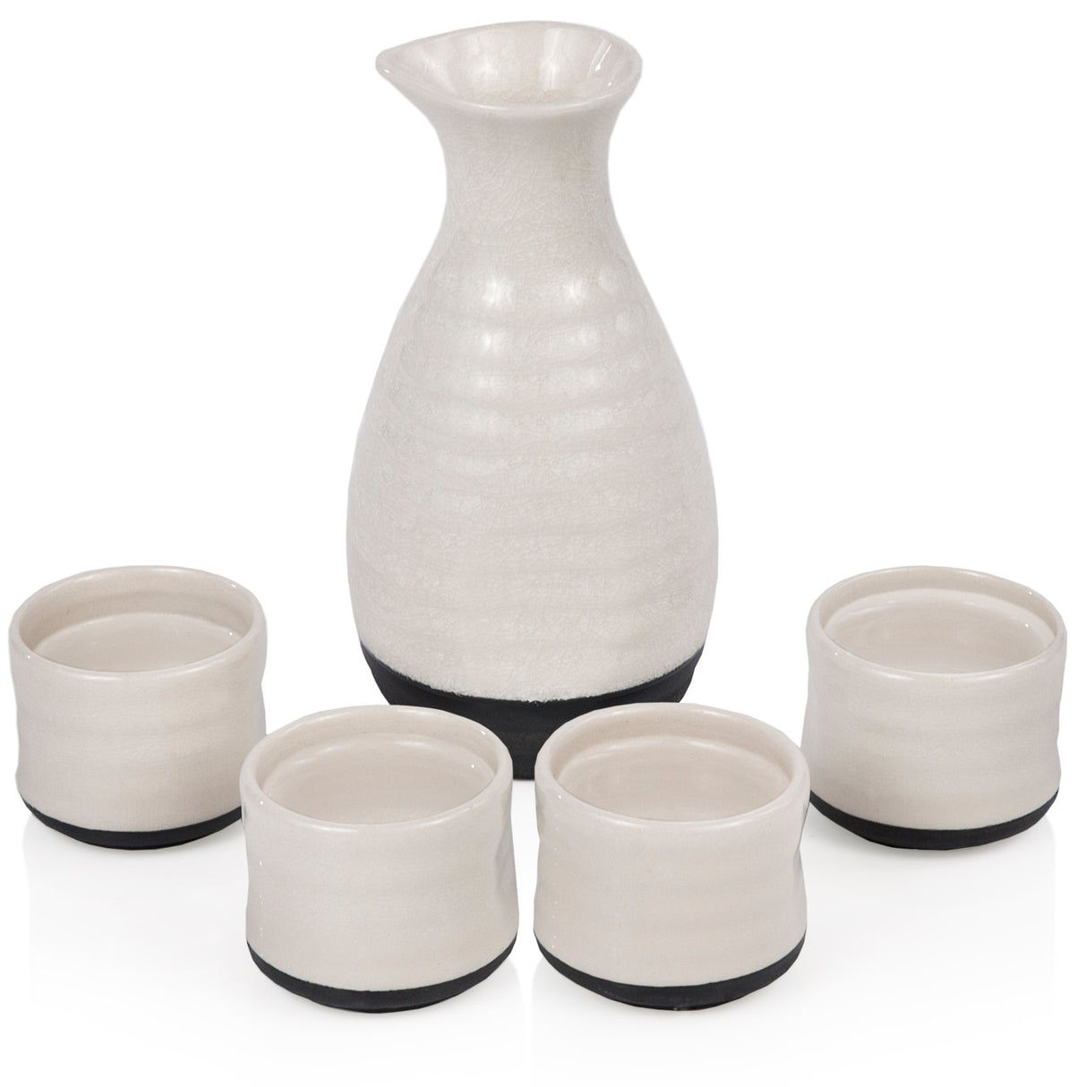 Fervor 5-Piece Hand Painted Ceramic Sake Set