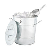 Galvanized Metal Ice Bucket with Scoop