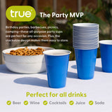 Party 16 oz Plastic Cups in Blue, Set of 50