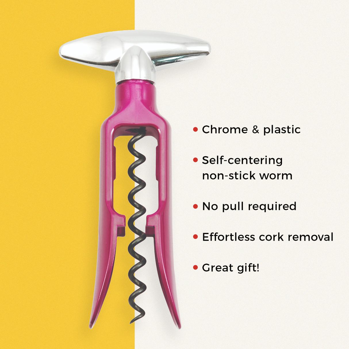 Savoy Easy Turn Corkscrew in Assorted Colors