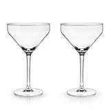 Raye Crystal Angled Martini Glasses, Set of 2