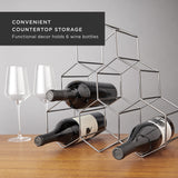 Geo Countertop 6-Bottle Wine Rack in Gunmetal