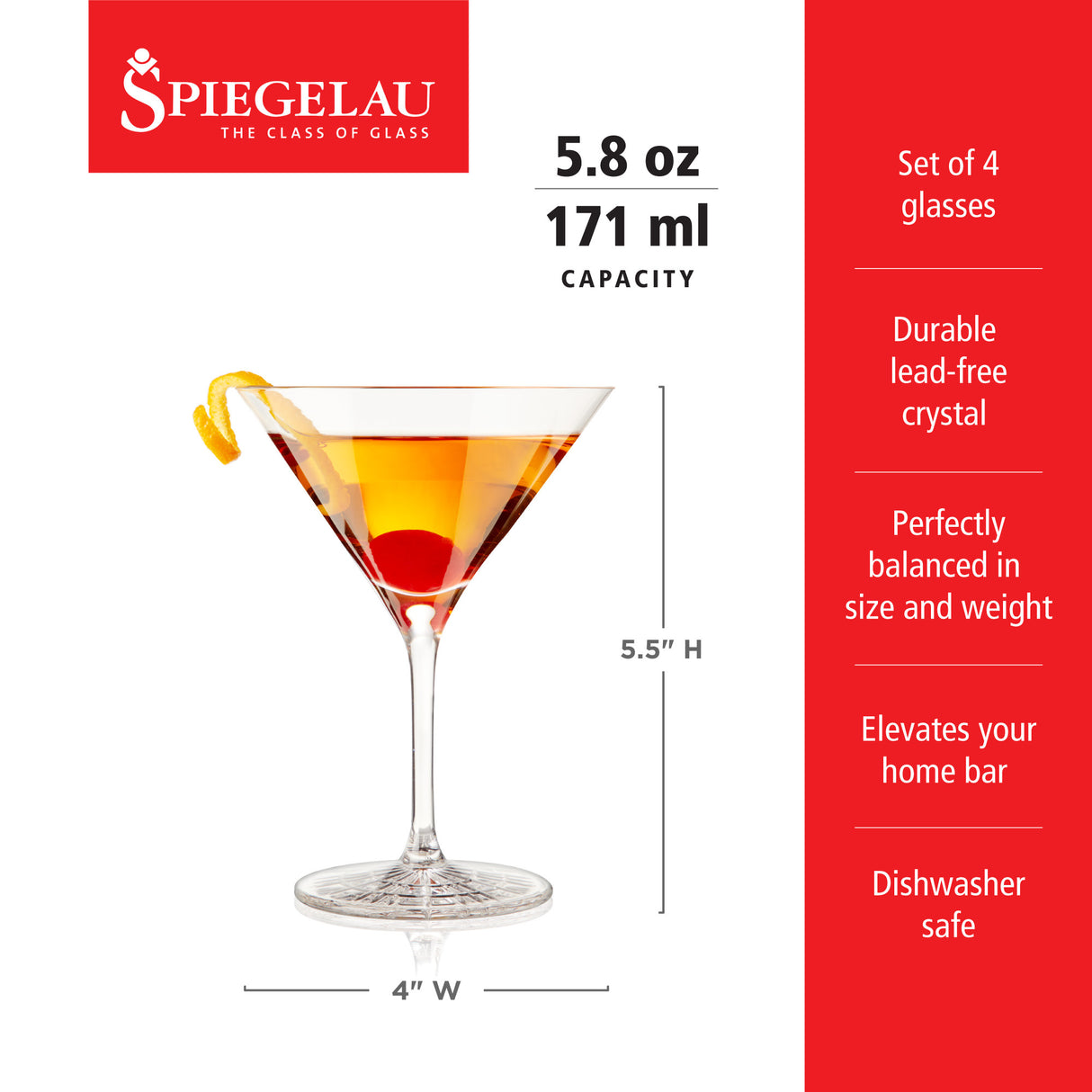 Perfect Cocktail Glass, Set of 4