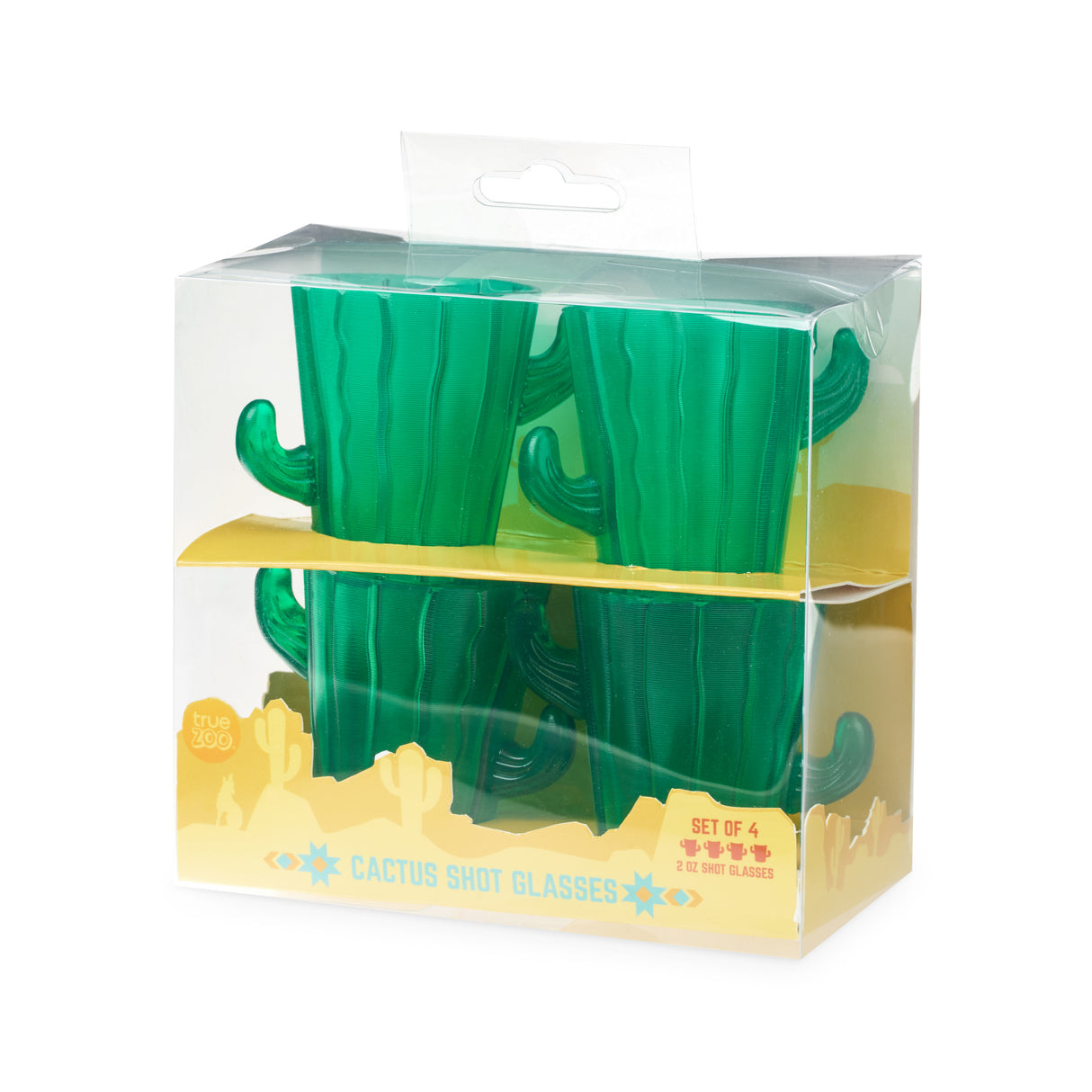 TrueZoo Cactus Shot Glasses, Set of 4