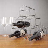 Geo Countertop 6-Bottle Wine Rack in Gunmetal