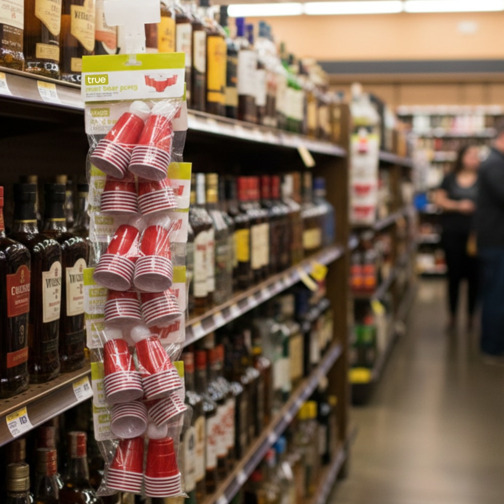 Party Mini Beer Pong Kit on Clip Strip