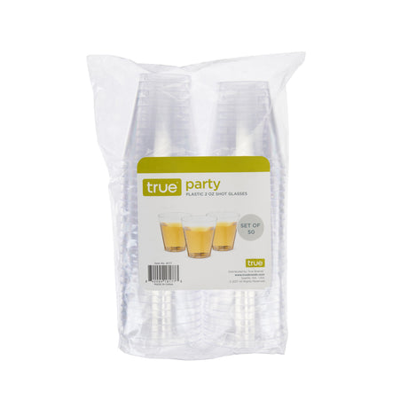 Party 2 oz Plastic Shot Glasses in Clear, Set of 50