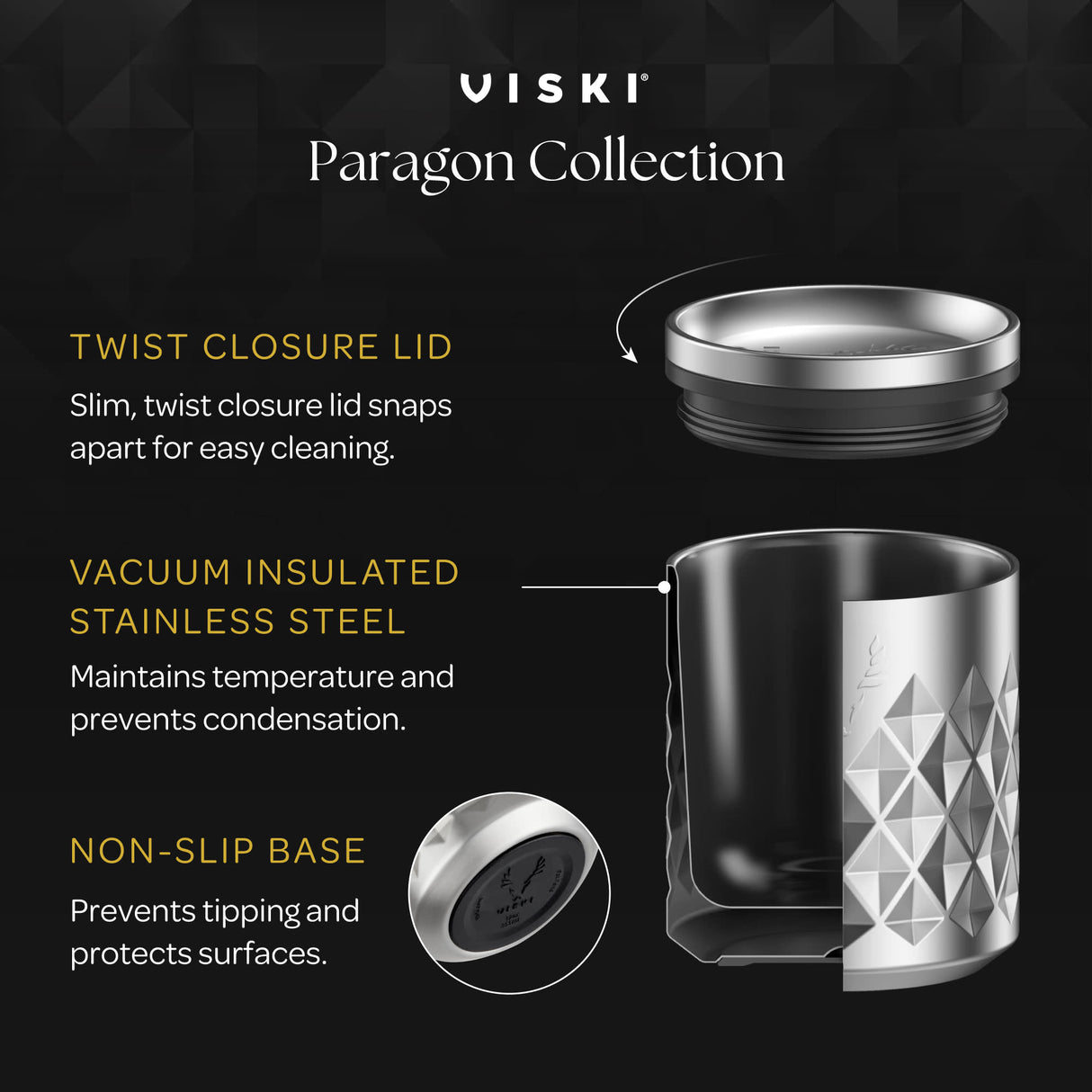 Paragon Stainless Steel Rocks Tumbler in Electric Blue