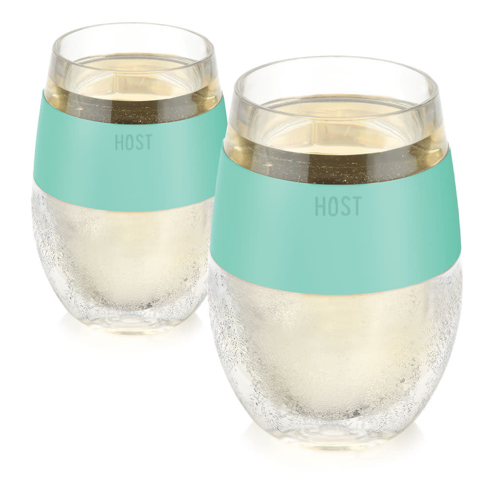 Wine FREEZE Cooling Cup in Mint, Set of 2