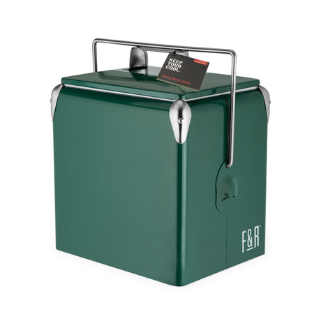 Vintage Metal Cooler in Green