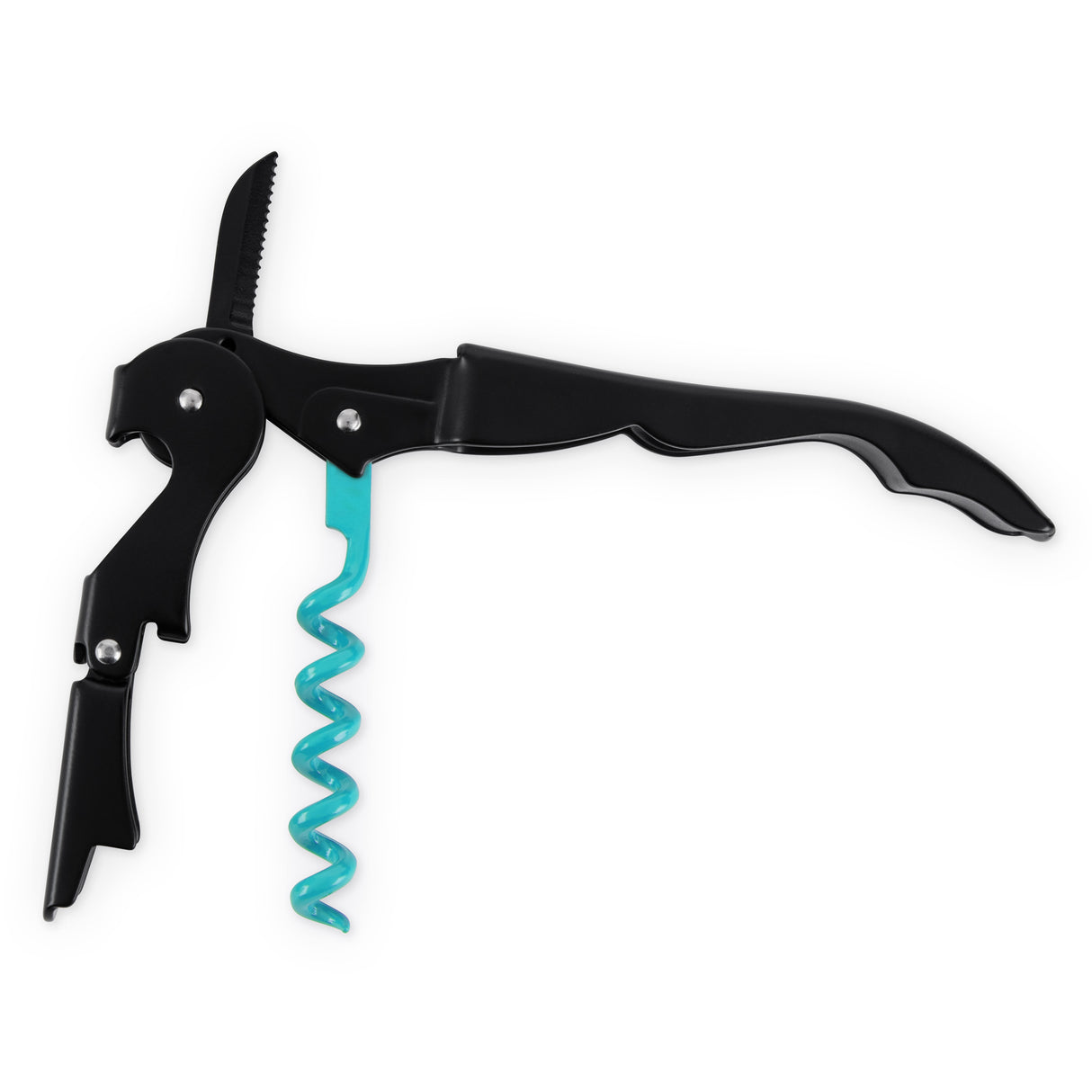 Truetap Waiter's Corkscrew in Matte Black & Blue