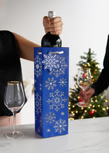 Diecut Snowflake Single Bottle Wine Bag