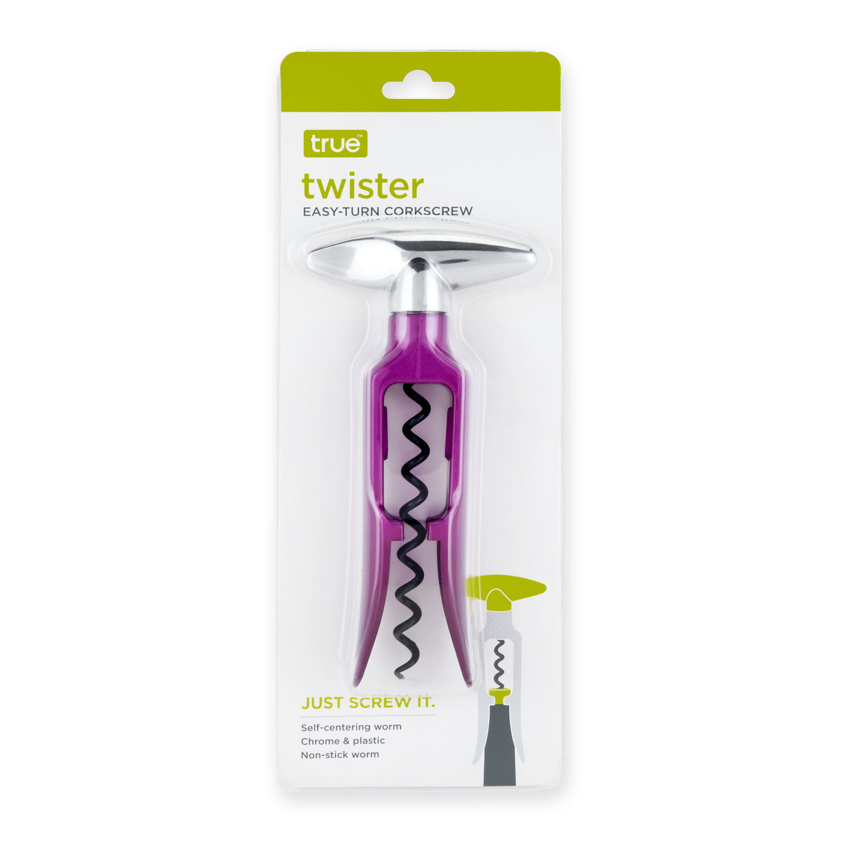 Twister Easy-Turn Corkscrew in Assorted Metalic Colors