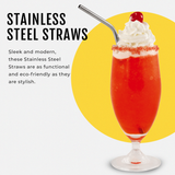 Savoy Straws in Stainless Steel, Set of 4