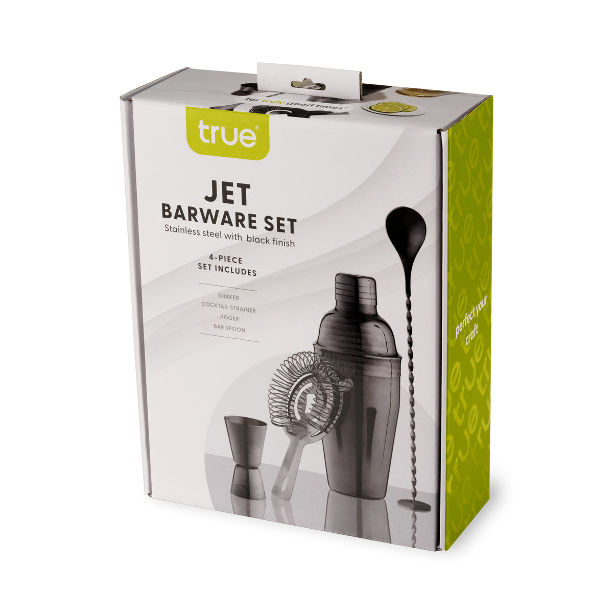 4-Piece Mixologist Barware Set in Gunmetal