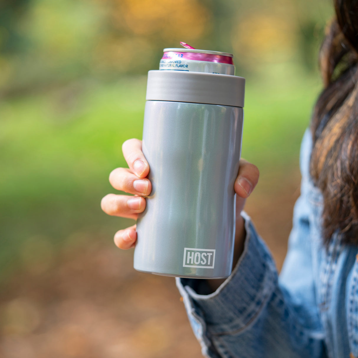 Stay-Chill Slim Can Cooler in Space Gray