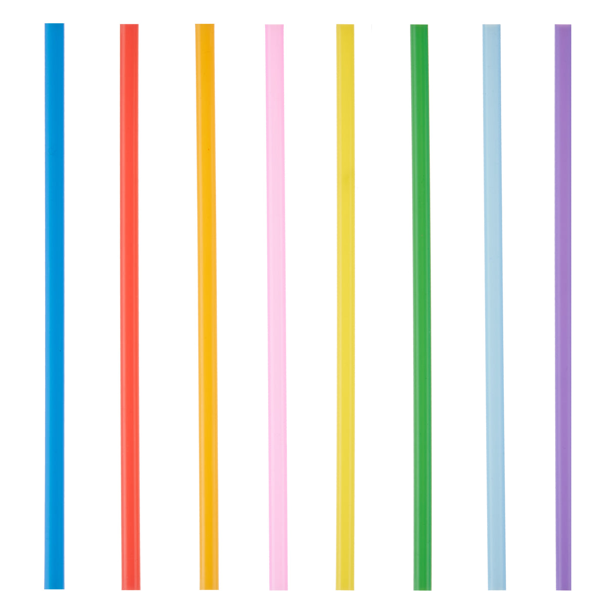 Party Plastic Straws in Assorted Colors, Set of 100