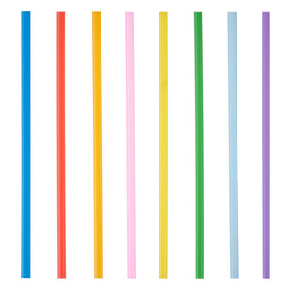 a group of colorful straws