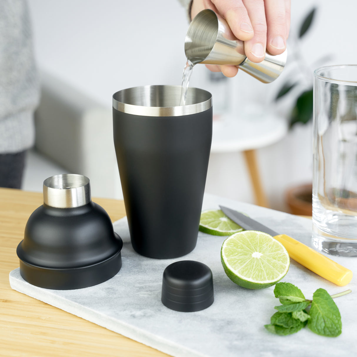 Ash Cocktail Shaker in Matte Black