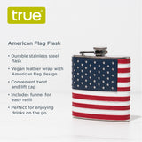 Trueflask 6 oz American Flag Flask with Funnel