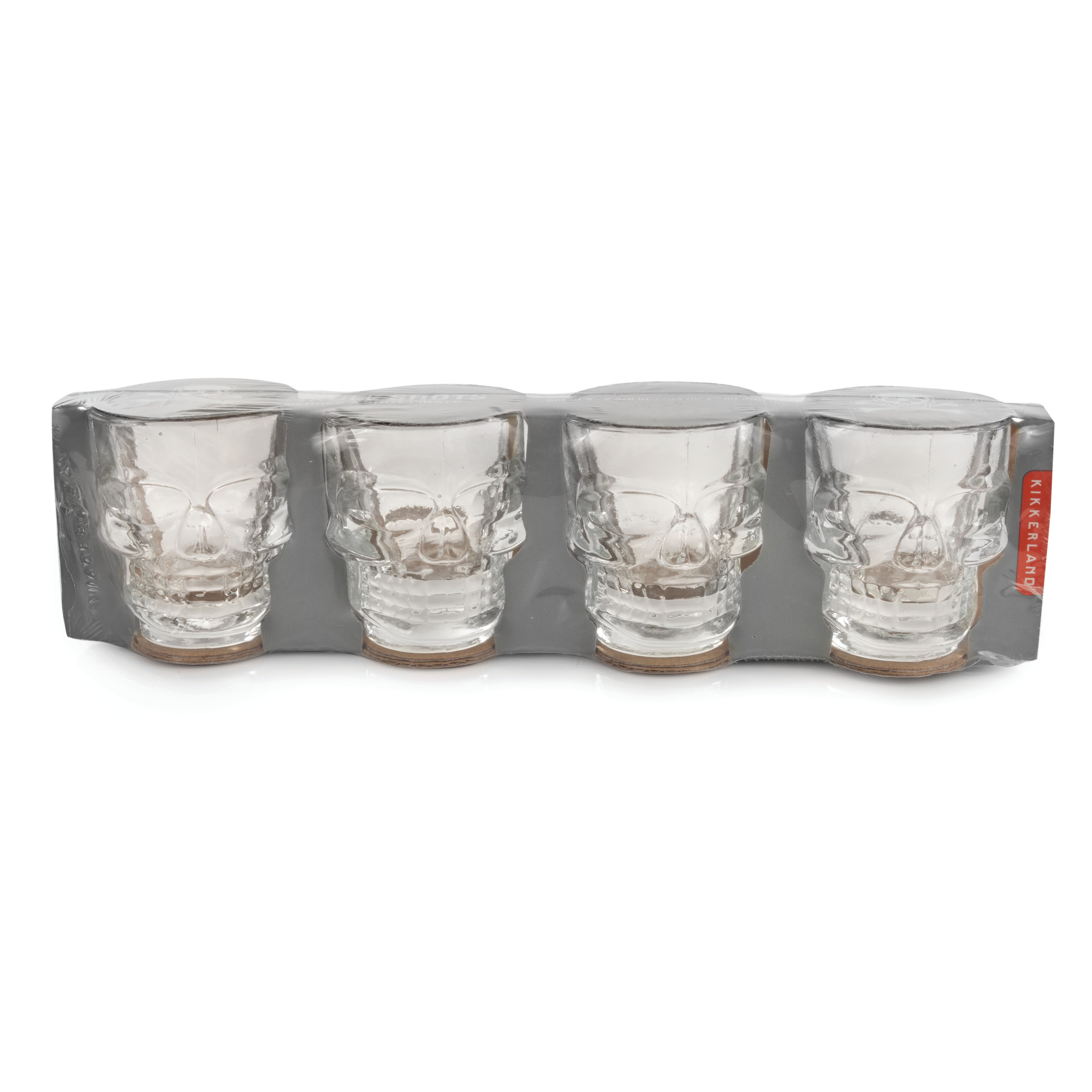 Kikkerland 1.5 oz Skull Shot Glasses, Set of 4 - Thumbnail 4