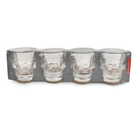 Kikkerland 1.5 oz Skull Shot Glasses, Set of 4