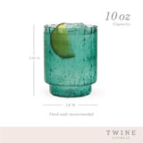 Malachite Optic Tumblers, Set of 2