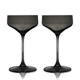 Reserve Nouveau Crystal Coupes in Smoke, Set of 2