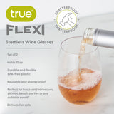 Flexi 8 oz Stemless Wine Cup, Set of 2