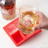 Colossal 2" Silicone Ice Cube Tray in Red