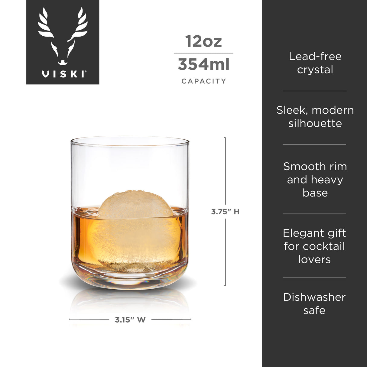 Raye Crystal Whiskey Tumblers, Set of 2