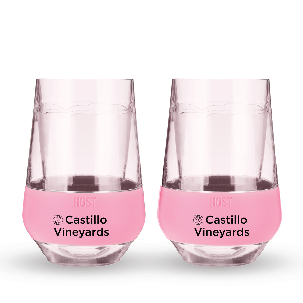 Wine FREEZE XL Cooling Cup in Tinted Blush, Set of 2