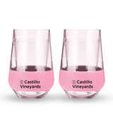 Wine FREEZE XL Cooling Cup in Tinted Blush, Set of 2