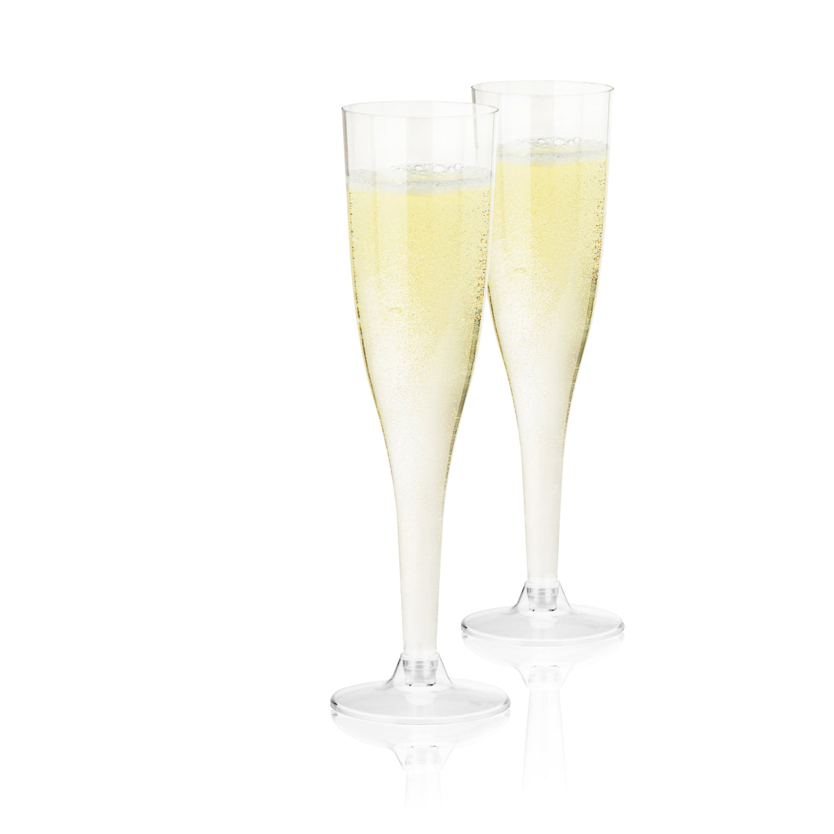 Party Plastic Champagne Flutes in Clear, 12ct