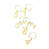 Belmont Wine Charms in Gold, Set of 6