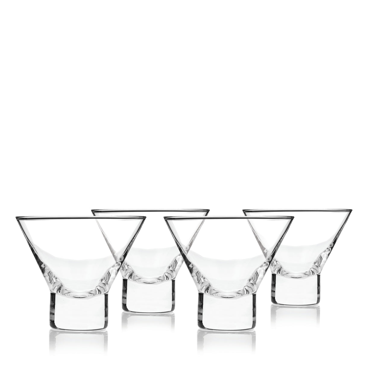 Raye Crystal Heavy Base Martini Glasses, Set of 4