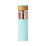 Dana Glass Travel Infuser Mug in Turquoise