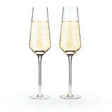 Raye Crystal Angled Champagne Flutes, Set of 2