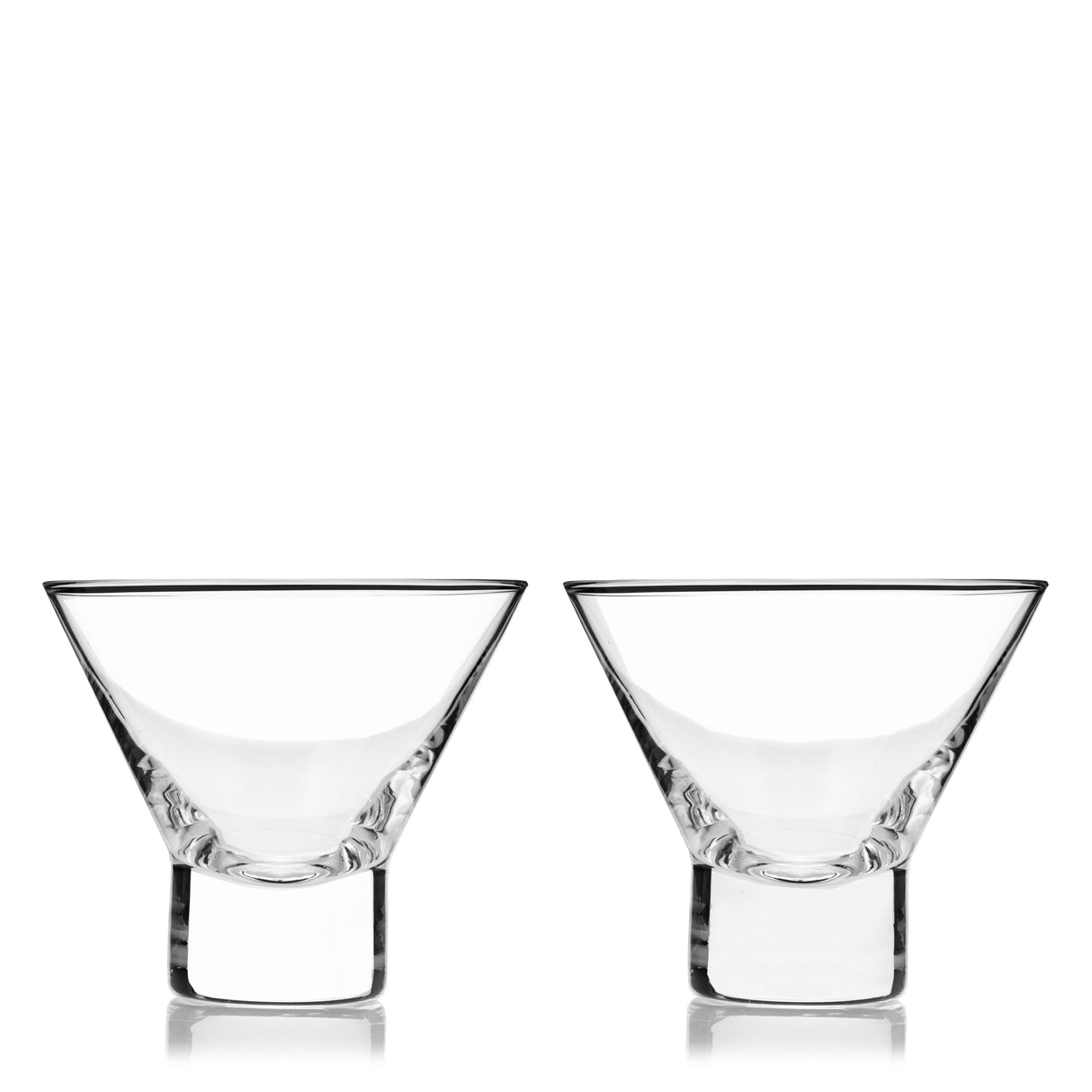 Raye Crystal Heavy Base Martini Glasses, Set of 2