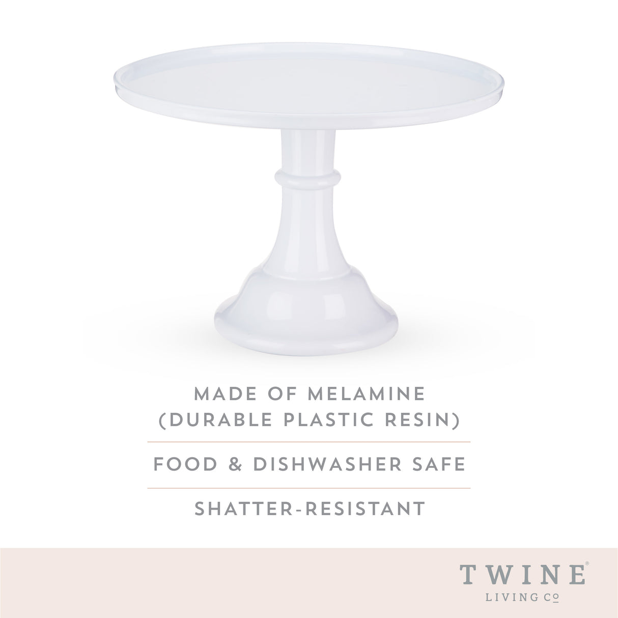 Melamine Cake Stand in White